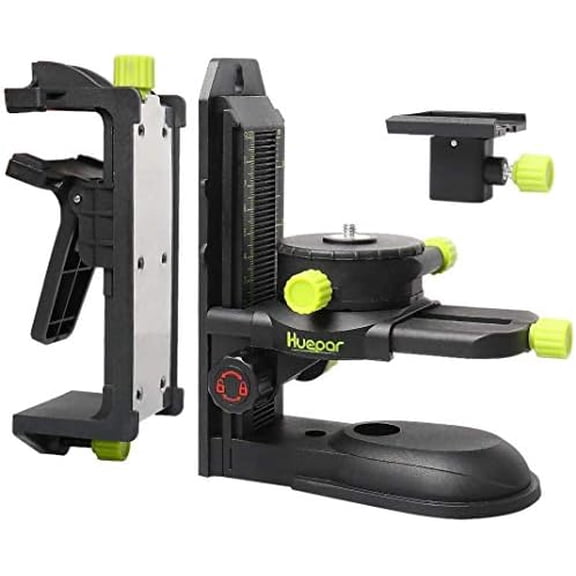 Fine-tuning Bracket Laser Level Adapter, Multifunctional Magnetic Pivoting Base with Adjustable Clip, 360 Adjustable Support with 1/4"-20 Male Threaded, Height Adjustment - PV10+