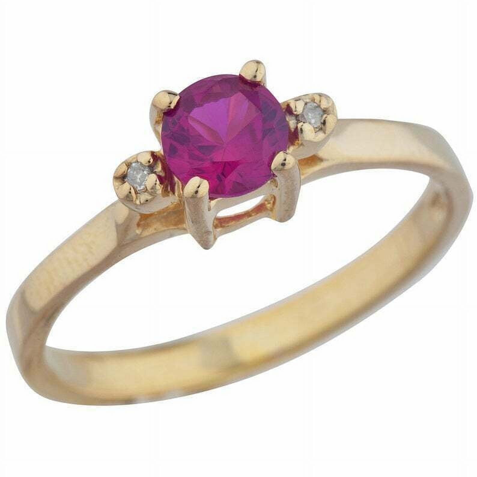 Arena Gems Jewellery 3 Ct Ruby Cluster Ring, 925 Sterling Silver
