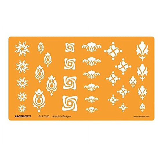FineArt Drawing Drafting Template for Graphical Design Jewelry Making - Yellow