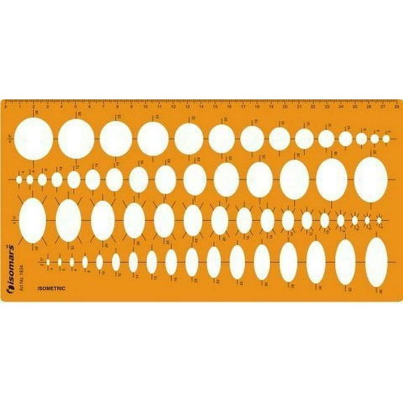 FineArt Isometric Ellipse -Ellipse Shape Symbols Drawing Drafting Template Stencil