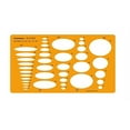 thumbnail image 1 of FineArt Metric Ellipse Shapes Symbols Drawing Template Stencil 10 20 30 40 50 Degrees - Yellow, 1 of 2