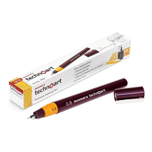 FineArt Technoart Technical Drawing Pen 0.8 and Ink Combo Set