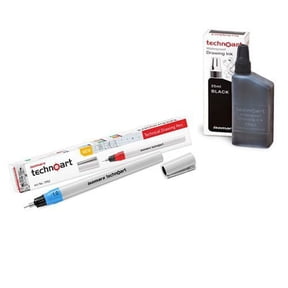 FineArt Technoart Technical Drawing Pen 1.0 and Ink Combo