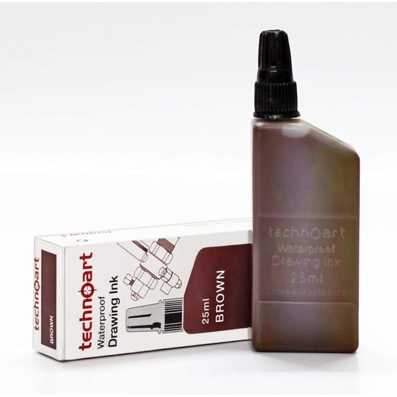 FineArt Technoart Technical Drawing Pen Ink- Brown