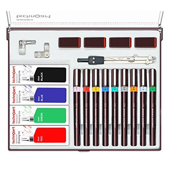 FineArt Technoart Technical Drawing Pens (Set of 9)