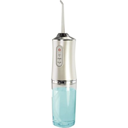 FineLife Products Oral Flosser Rechargeable & Portable 3 Cleaning Modes, Silver