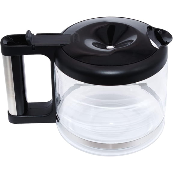 FineParts 10 Cups Replacement Coffee Carafe for Delonghi models COM532M 3066 3067 3093 3094 3111 3112 KF140 KF863 & BCO Series, Part 7313283649 / AS00000675, pot replacement