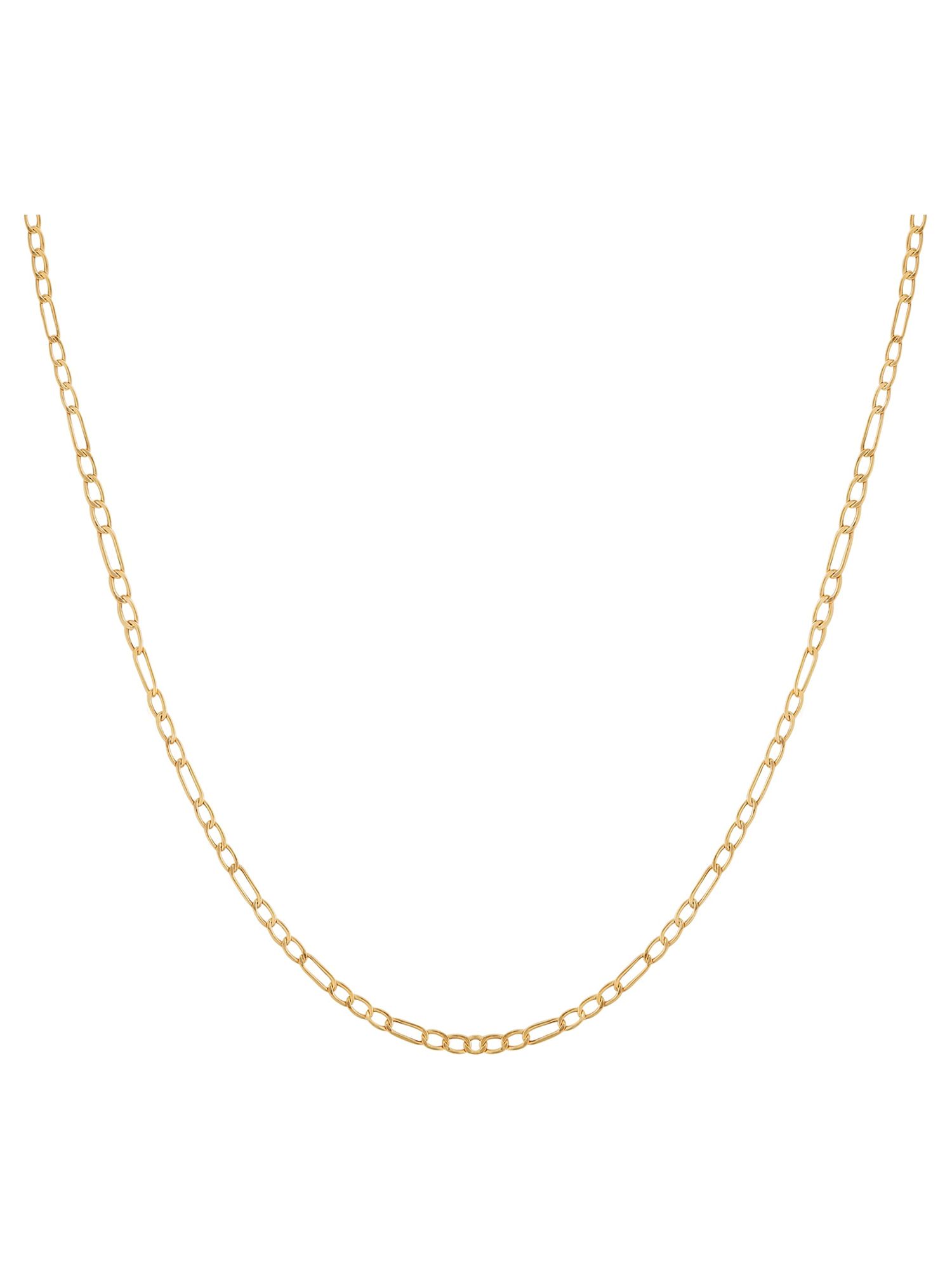 Finecraft 10K Yellow Gold 3.2MM Solid Figaro Link Necklace, 18" - image 1 of 5