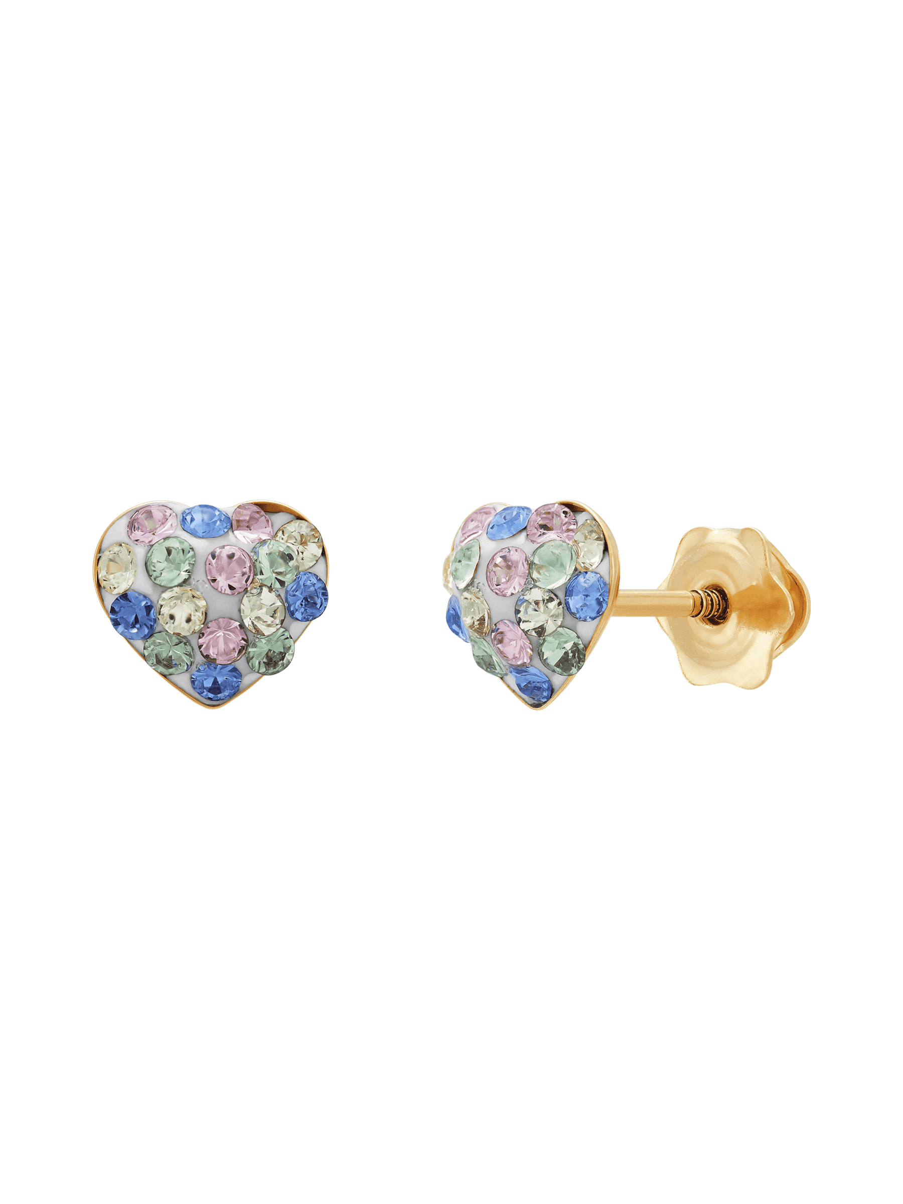 Crystal heart 2024 stud earrings