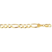 Finejewelers 10 Kt Yellow Gold 10k 8.5 Inch 8.3mm Bright Cut Royal Figaro Link Bracelet Lobster Clasp