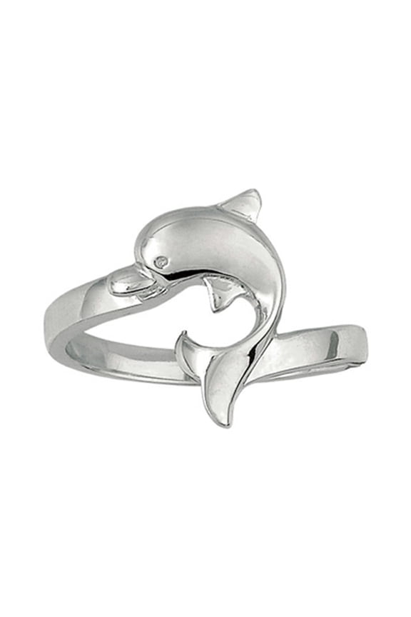 925 Sterling Silver Dolphin Ring