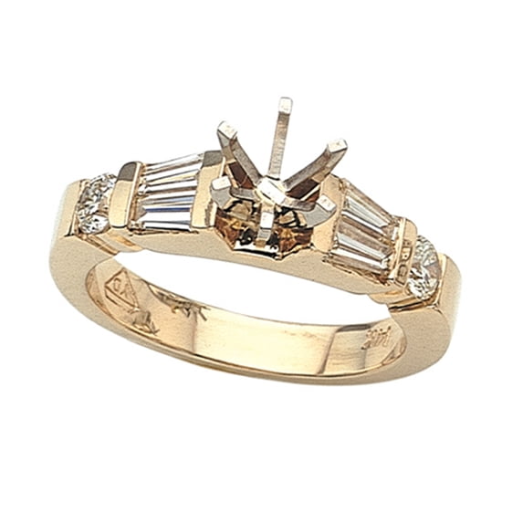 Finejewelers Baguette Diamonds Engagement Ring