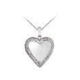 thumbnail image 1 of Finejewelers Sterling Silver 20mm Heart Locket, 16-18 Inch Adjustable Box Chain, 1 of 6