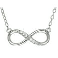 thumbnail image 1 of Finejewelers Sterling Silver Infinity With CZ's Shiny Cable Ladies Necklace, 1 of 3