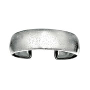 Finejewelers Sterling Silver Rhodium Finish Textured Stardust Bright Cut Cuff Bangle