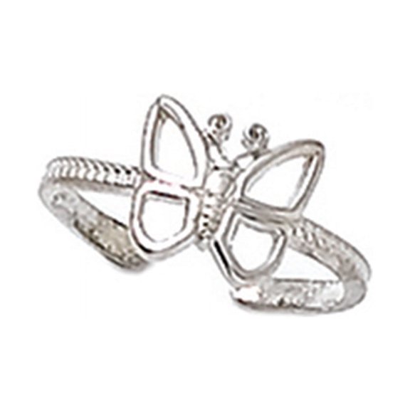 Finejewelers Sterling Silver Toe Ring Butterfly