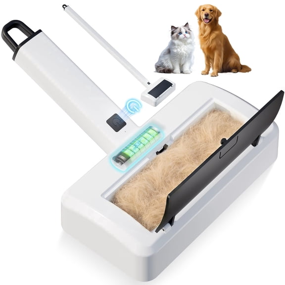 Finelien Electric Carpet Pet Hair Remover, Rechargeable Carpet Roller, Long Handle Dog Cat Hair Removal Tool for Rugs Mats Furniture ,Carpet Bedding