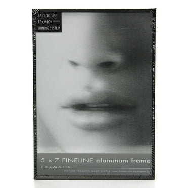 Fineline Aluminum Frames black, 5 in. x 7 in. (pack of 2)
