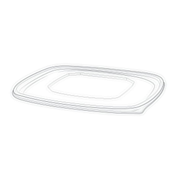 Fineline Setting 15346L-FL Clear 9" Square Flat Lid - 150 / CS