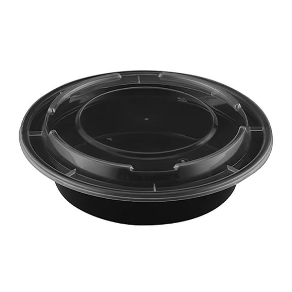 Fineline Setting 17CPRB32 Reform Blk 32 Oz Container w/ Lid - 150 / CS