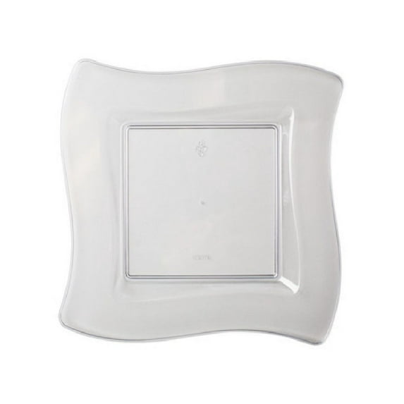 Fineline Setting Wavetrends Square Clear 6" Dessert Plastic Plates Case of 120