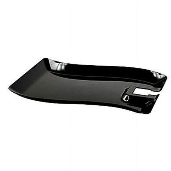 Fineline Settings 1409-BK Black Rectangle Cocktail Plate