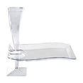 thumbnail image 1 of Fineline Settings 1409-CL Clear Rectangle Cocktail Plate, 1 of 1