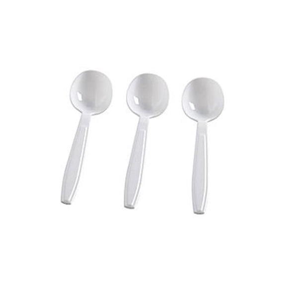 Fineline Settings 2513-WH White Soup Spoons- Bag