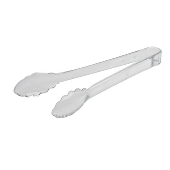 Fineline Settings 3311-WH White 9-Inch Scalloped HD Tongs