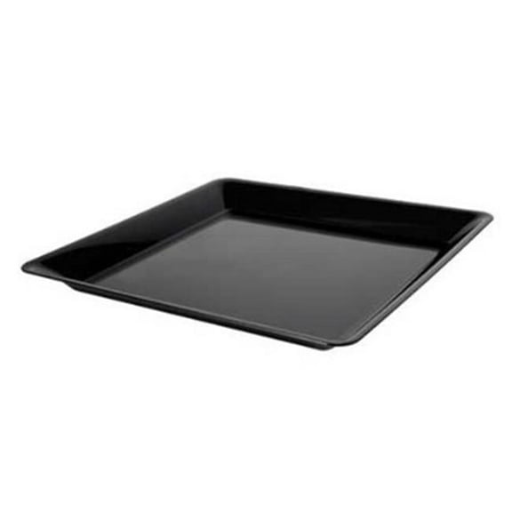Fineline Settings 3522-BK Black 12'' x 12'' Square Tray