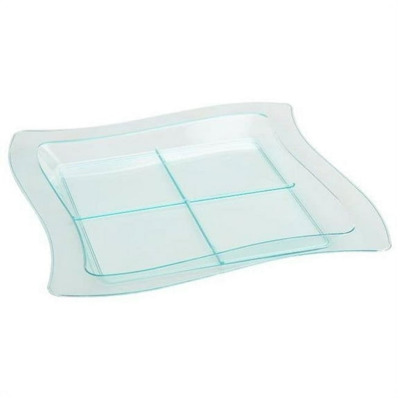 Fineline Settings 6206-GRN Green Tiny Tangents Appetizer Tray
