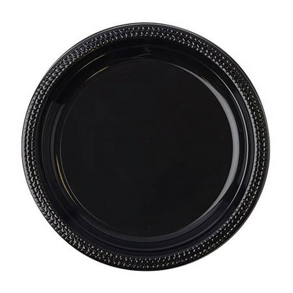 Fineline Settings 7" ReForm Plastic Dinner Plate, 17RP07PP, Black, | 800/Case