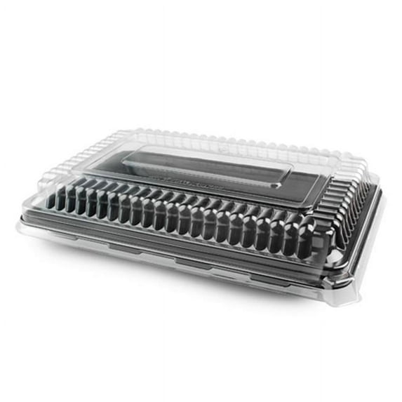 Fineline Settings 9540-L, 10x14-Inch Platter Pleasers Clear Rectangular Dome PET Lids, 50-Piece Case
