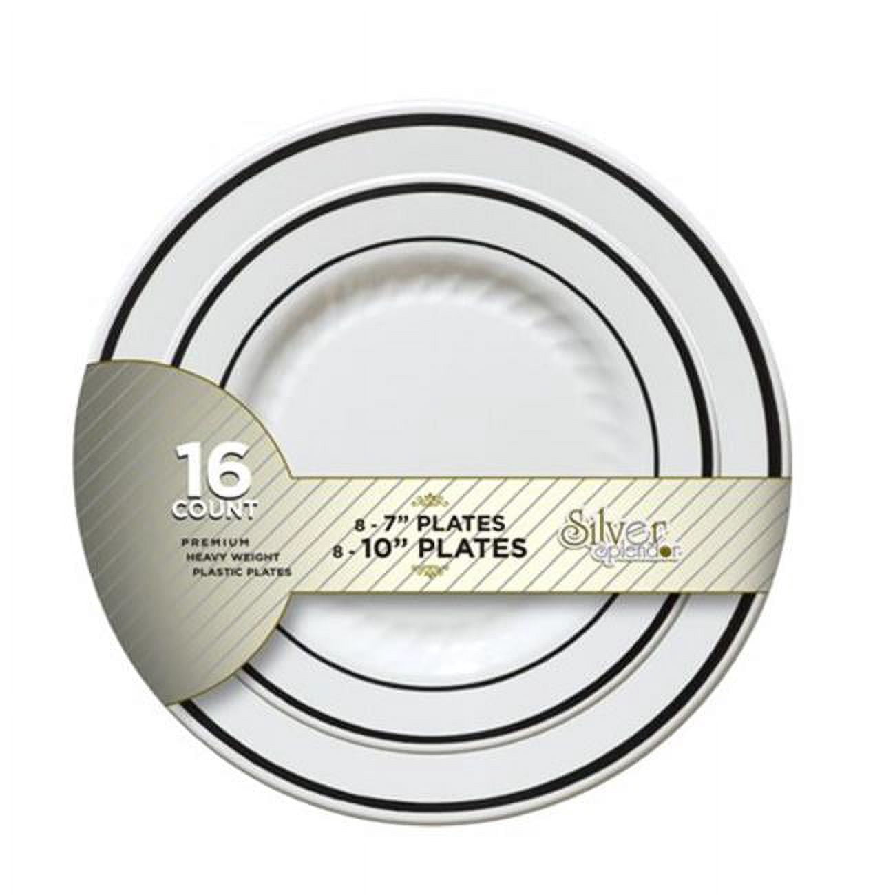 Fineline Settings Part Pack- 7in. & 10in. Plates Combo (8+8) - Walmart.com