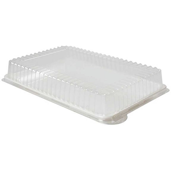 Fineline Settings Rectangular Plastic Dome Lids - 14" x 10", Clear, Platter Pleasers | Pack of 50