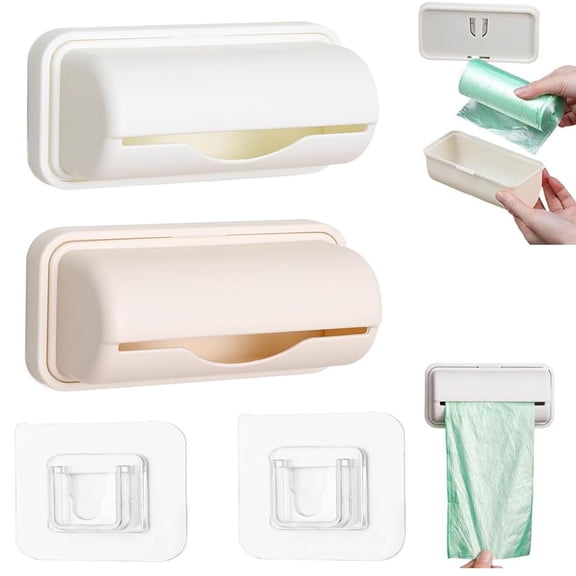 Fineliner Bag Dispenser,New Bin liner Dispenser Trash Bag Holder Dispenser for Plastic Bag Organizer, garbage bag holder for Kitchen Bathroom Laundry Room Organization Storage