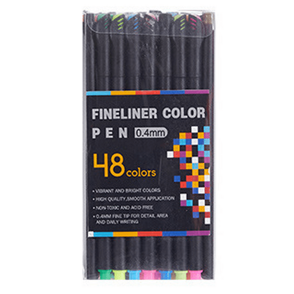 Fineliner Color Pens Set, Fine Tip Pens, Porous Fine Point Makers Drawing Pen, Perfect for Writing in Bullet Journal and Planner - style 4