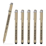 Fineliner Pens, 6 Pcs 003 0.15mm Fineliner Marker Black Waterproof Ink Archival Drawing Pens Art Supplies Set for Sketching
