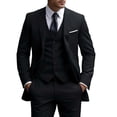 thumbnail image 1 of i·FineLong Men's Slim-Fit Black 3-Piece Tuxedo, 1 of 7