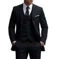 thumbnail image 1 of i·FineLong Men's Slim-Fit Black 3-Piece Tuxedo, 1 of 7