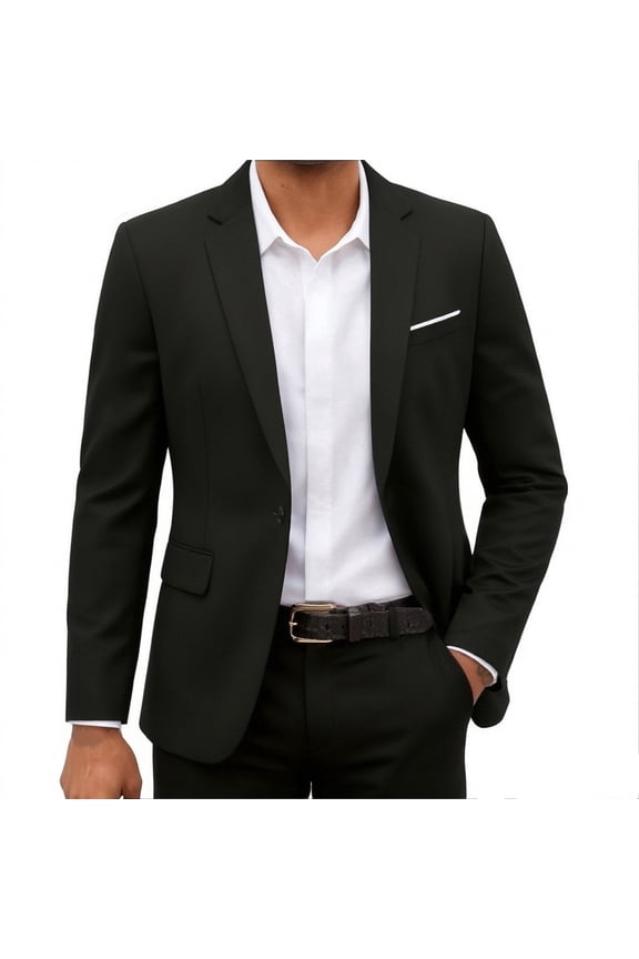 i·FineLong Slim-Fit Two-Piece Suit for Men: Versatile Jacket & Pants for Business Meetings, Weddings & Parties