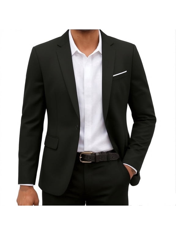 i·FineLong Slim-Fit Two-Piece Suit for Men: Versatile Jacket & Pants for Business Meetings, Weddings & Parties