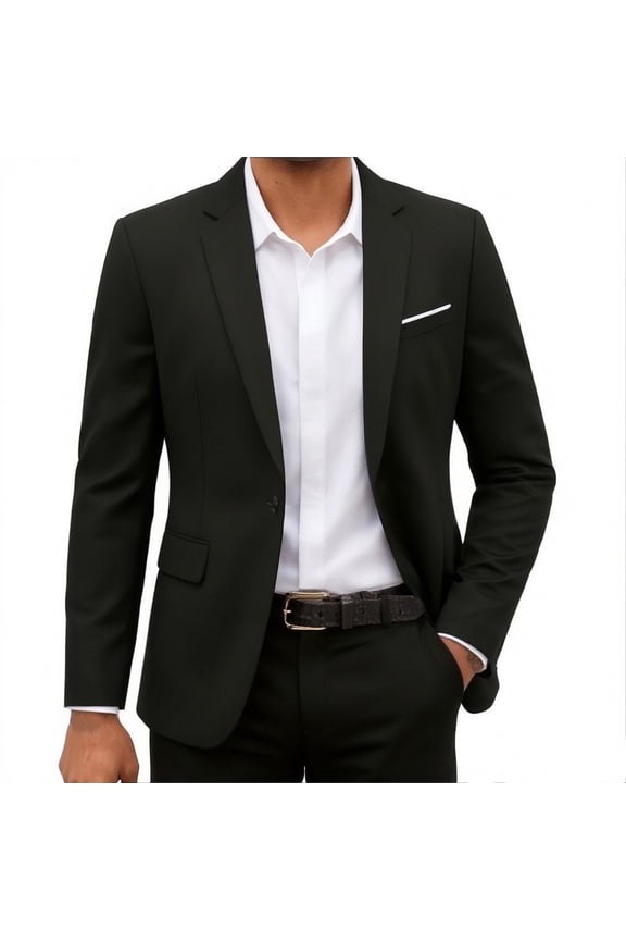 i·FineLong Slim-Fit Two-Piece Suit for Men: Versatile Jacket & Pants for Business Meetings, Weddings & Parties