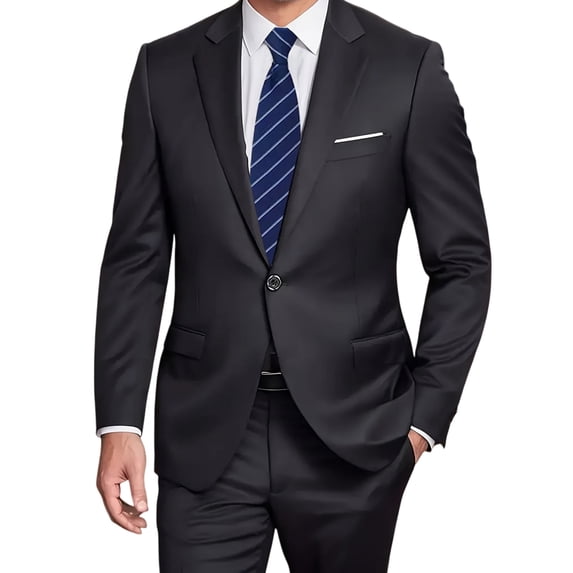 i·FineLong Slim-Fit Two-Piece Suit for Men: Versatile Jacket & Pants for Business Meetings, Weddings & Parties