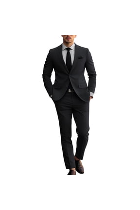 i·FineLong Slim-Fit Double-Button Suit Set, Two-Piece (Men's)