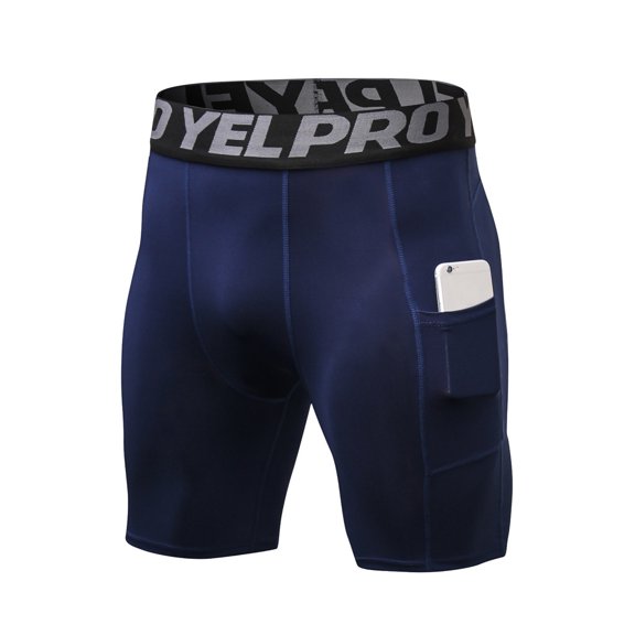 Finelylove Beach Shorts For Men Compression Fit Compression Fit Slim-Leg Solid Workout Navy S
