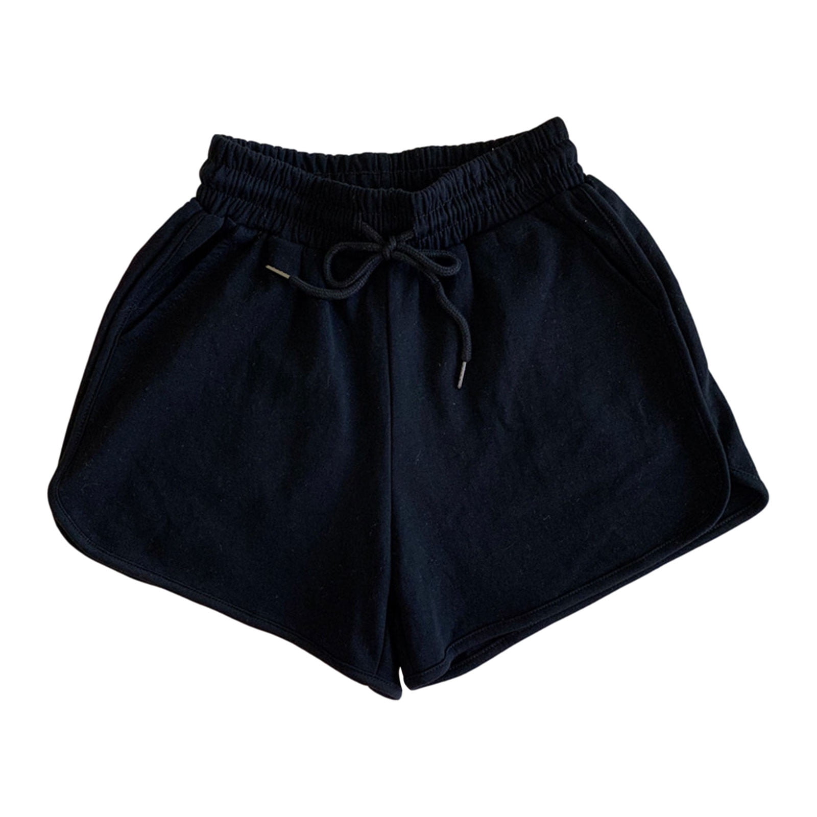Finelylove Beach Shorts For Women Ododos Shorts Shorts High Waist Rise  Solid Black M 