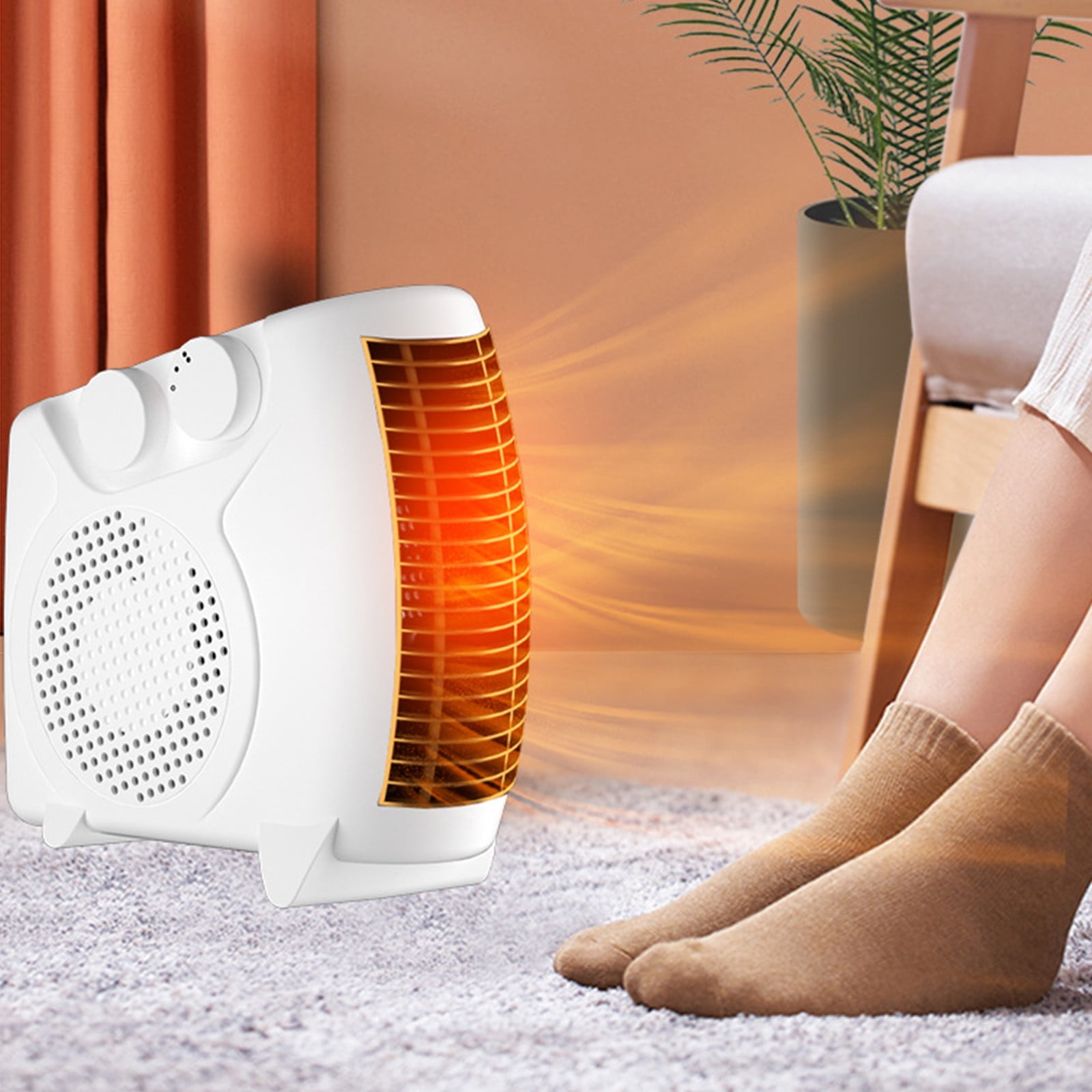 Finelylove Electric Heater Indoor Portable, Small Bladeless Heater Fan ...