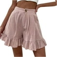 thumbnail image 1 of Finelylove High Waisted Shorts For Women Womans Shorts Shorts High Waist Rise Solid Pink XXXXXL, 1 of 7