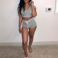thumbnail image 1 of Finelylove Sweat Shorts Women Set Basketball Shorts Women Shorts Mid Waist Rise Solid Gray L, 1 of 6